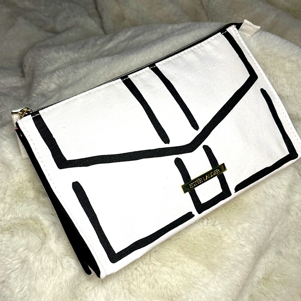 ‼️SOLD Locally Estée Lauder Canvas Cosmetic Bag, Clutch Bag Graffic